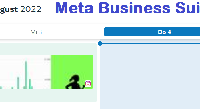 Meta Business Suite – der Planer